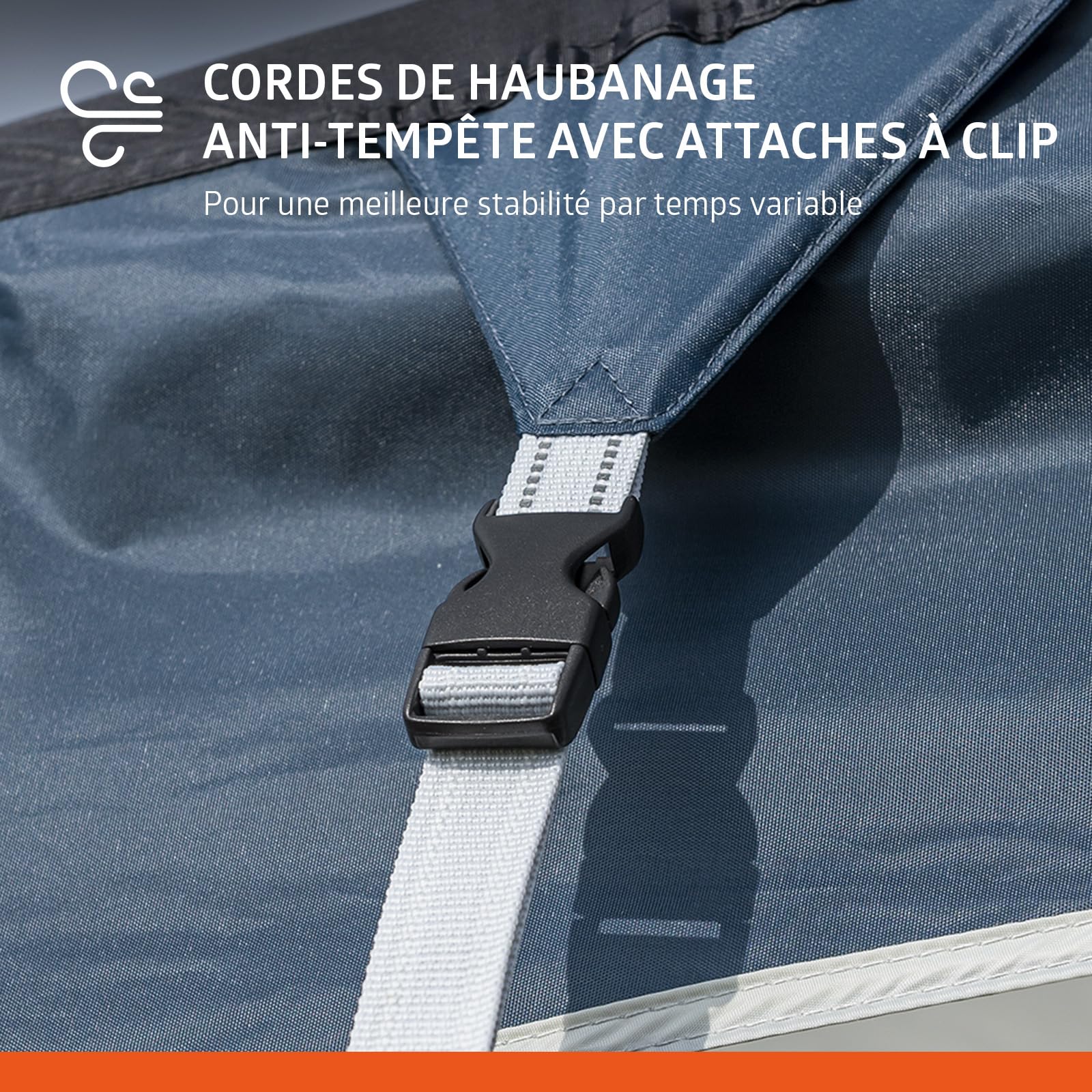 Campout Auvent Gonflable pour Caravane et Camping-Car – 300 x 250 cm – 3000 mm étanche – Hauteur de Montage 235-250 cm – Installation en 15 Min – INCL. Pompe & Haubans tempête