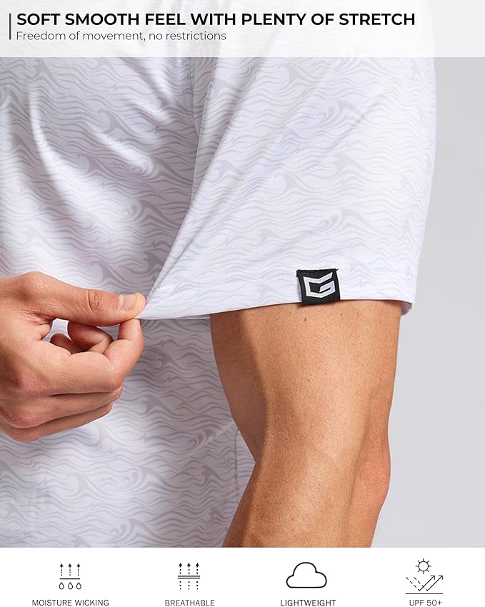 Polo para hombre manga corta diseño gradual gris miniatura 7