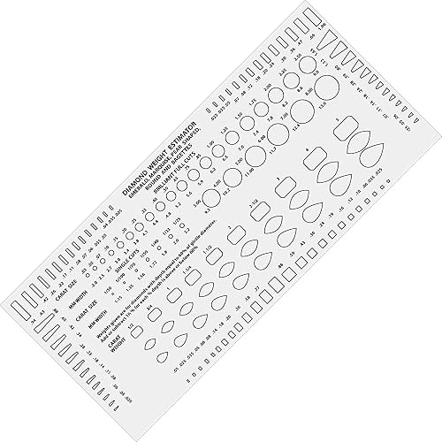 Herramienta de plantilla de medidor de peso de piedras preciosas de diamante