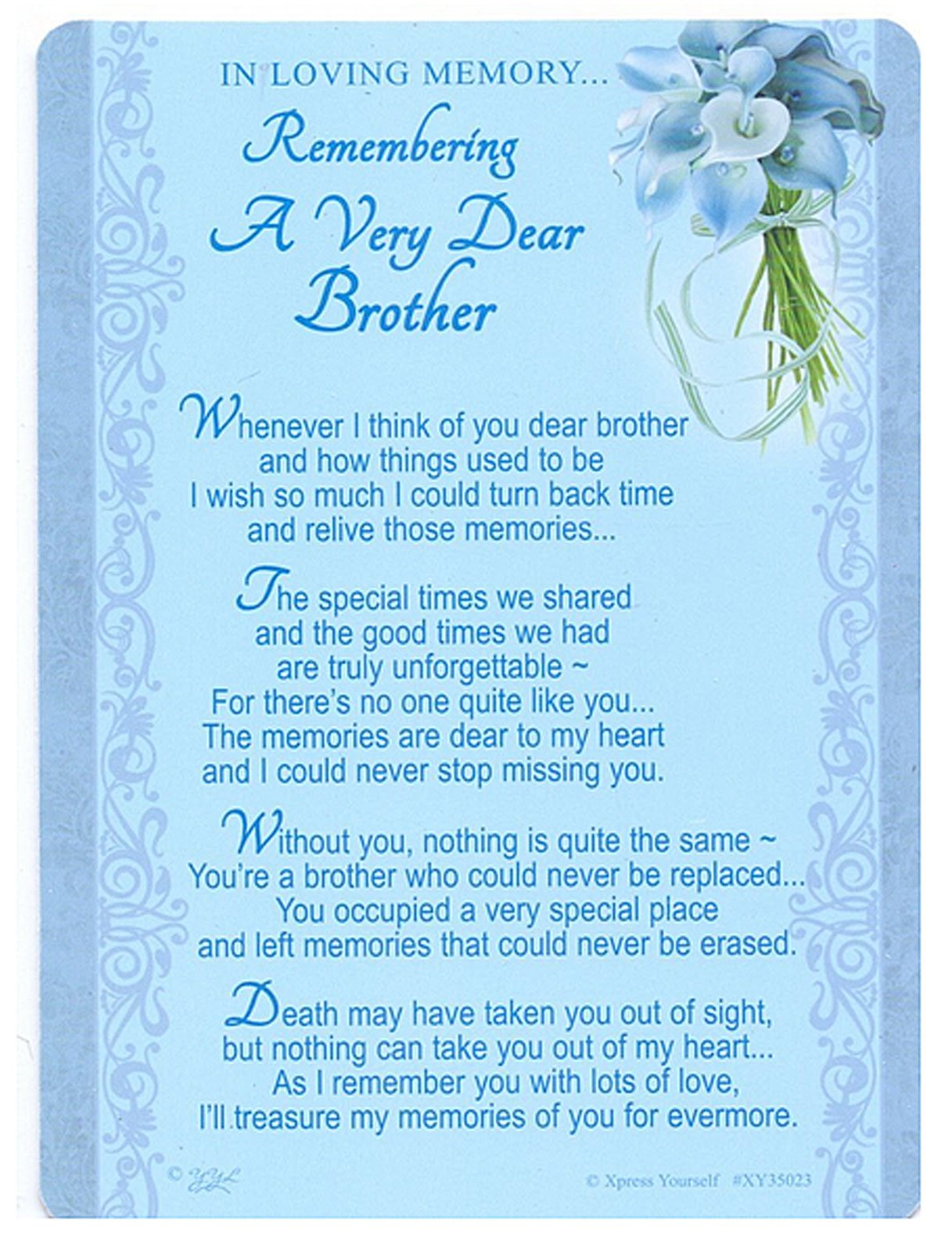 Buy In Loving Memory Remembering A Very Dear Brother Grave