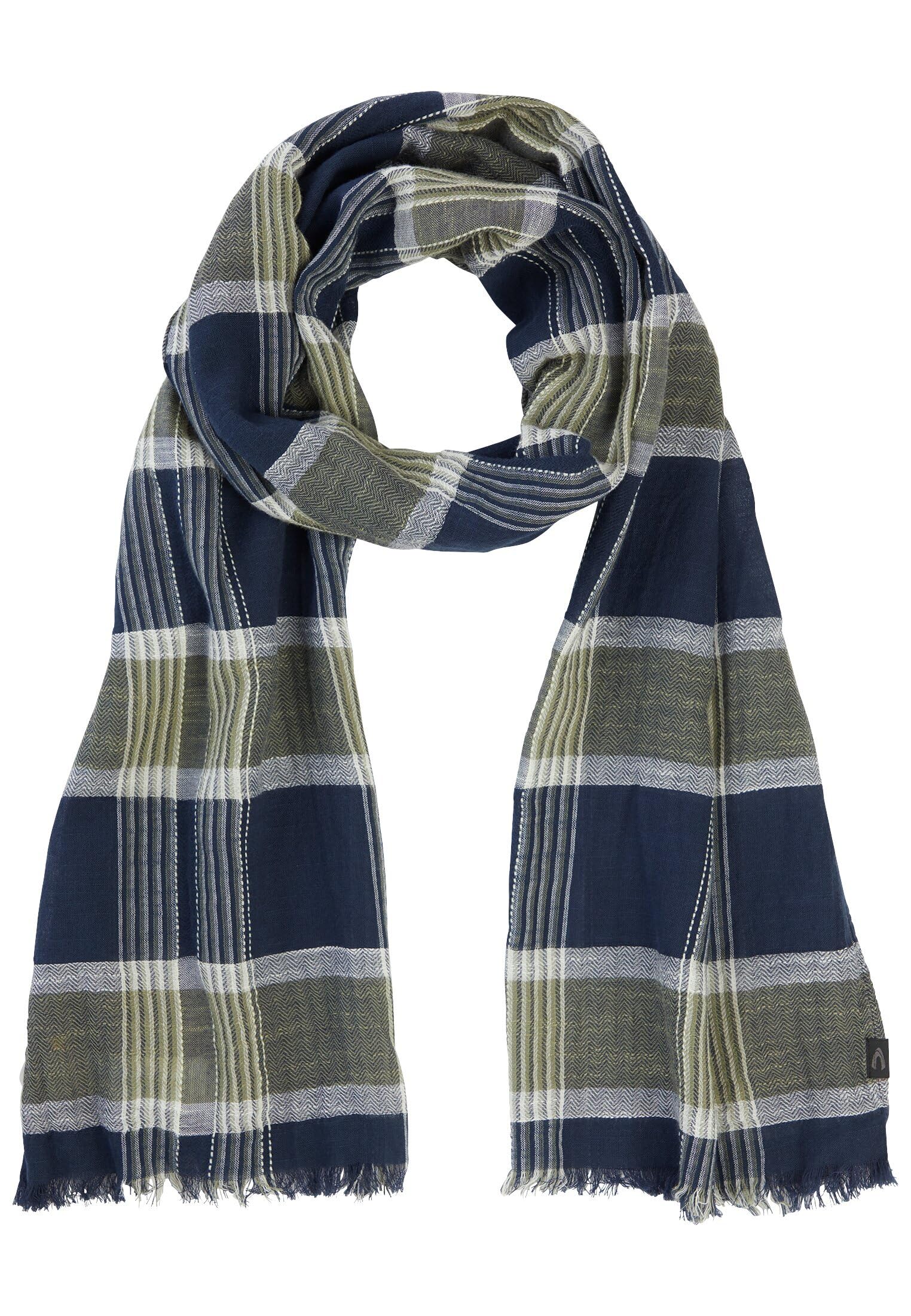 camel active Men's Organic Cotton Scarves, dark green, One Size