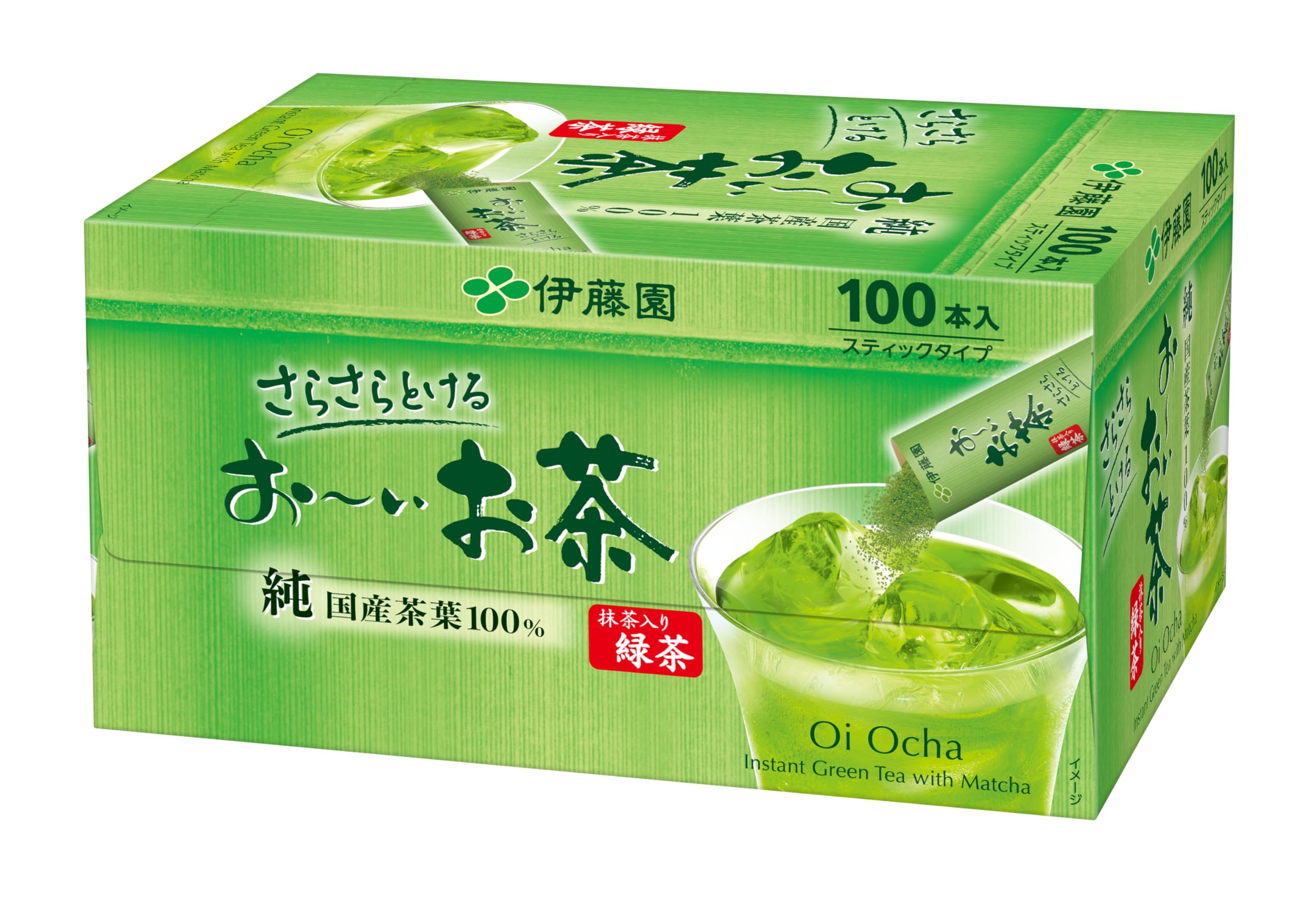 伊藤園 おーいお茶 抹茶入り緑茶 粉末 0.8g×100本 スティックタイプ商品画像