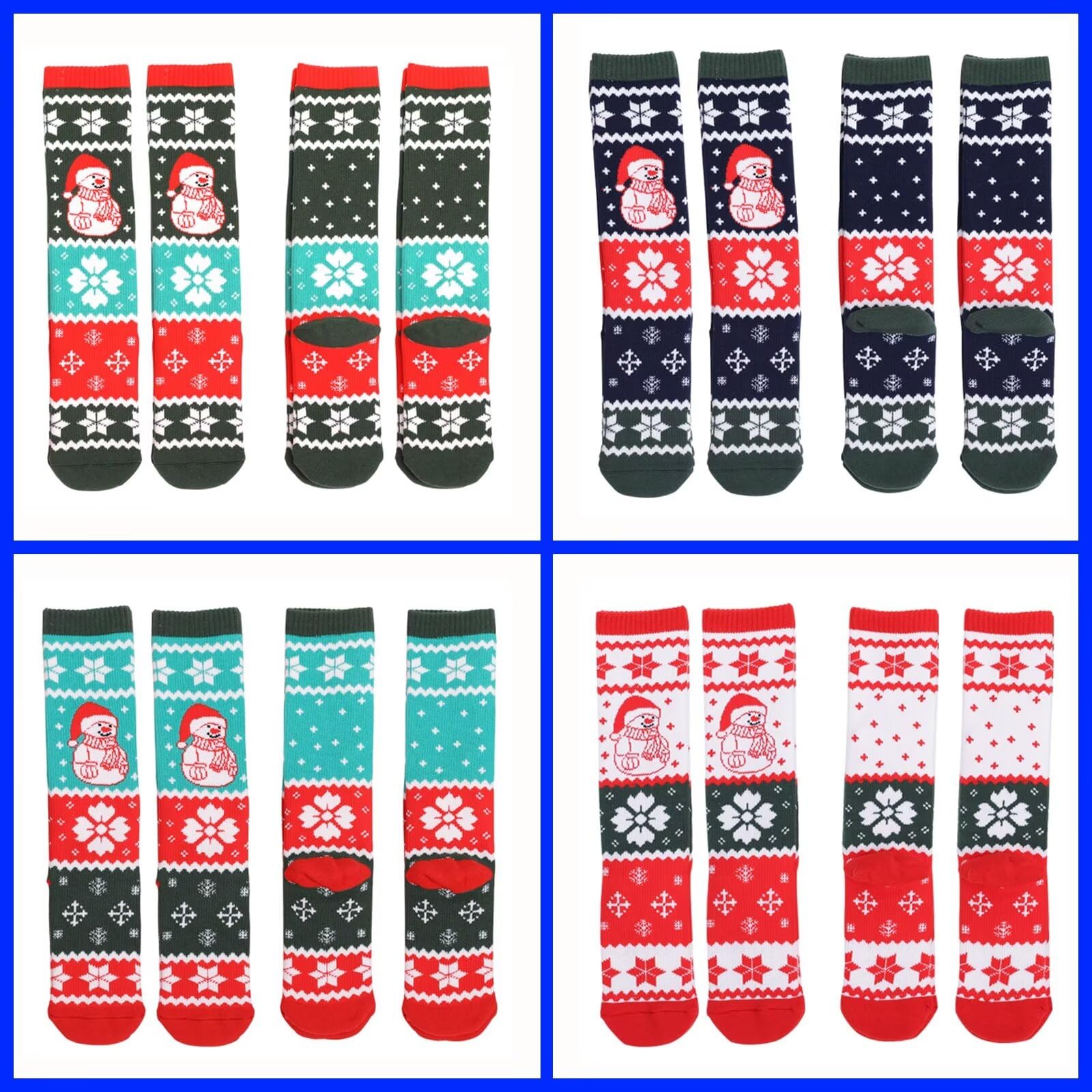 16 paia di calzini di Natale per bambini, colorati, carini, creativi, fantasiosi, divertenti, con design innovativo per bambini piccoli, ragazzi e ragazze