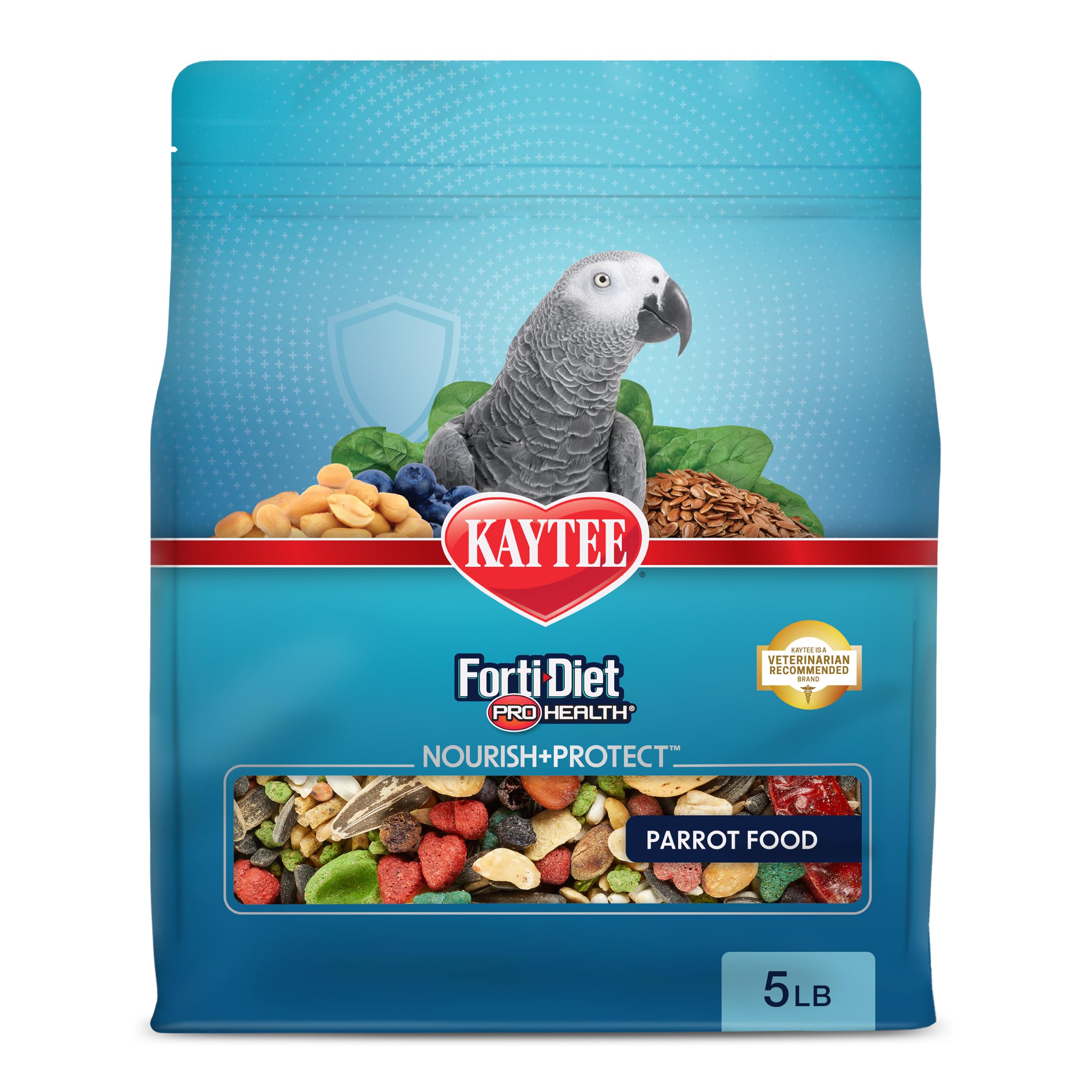 Kaytee Forti Diet Pro Health Bird Food For Parrots, 5-Pound