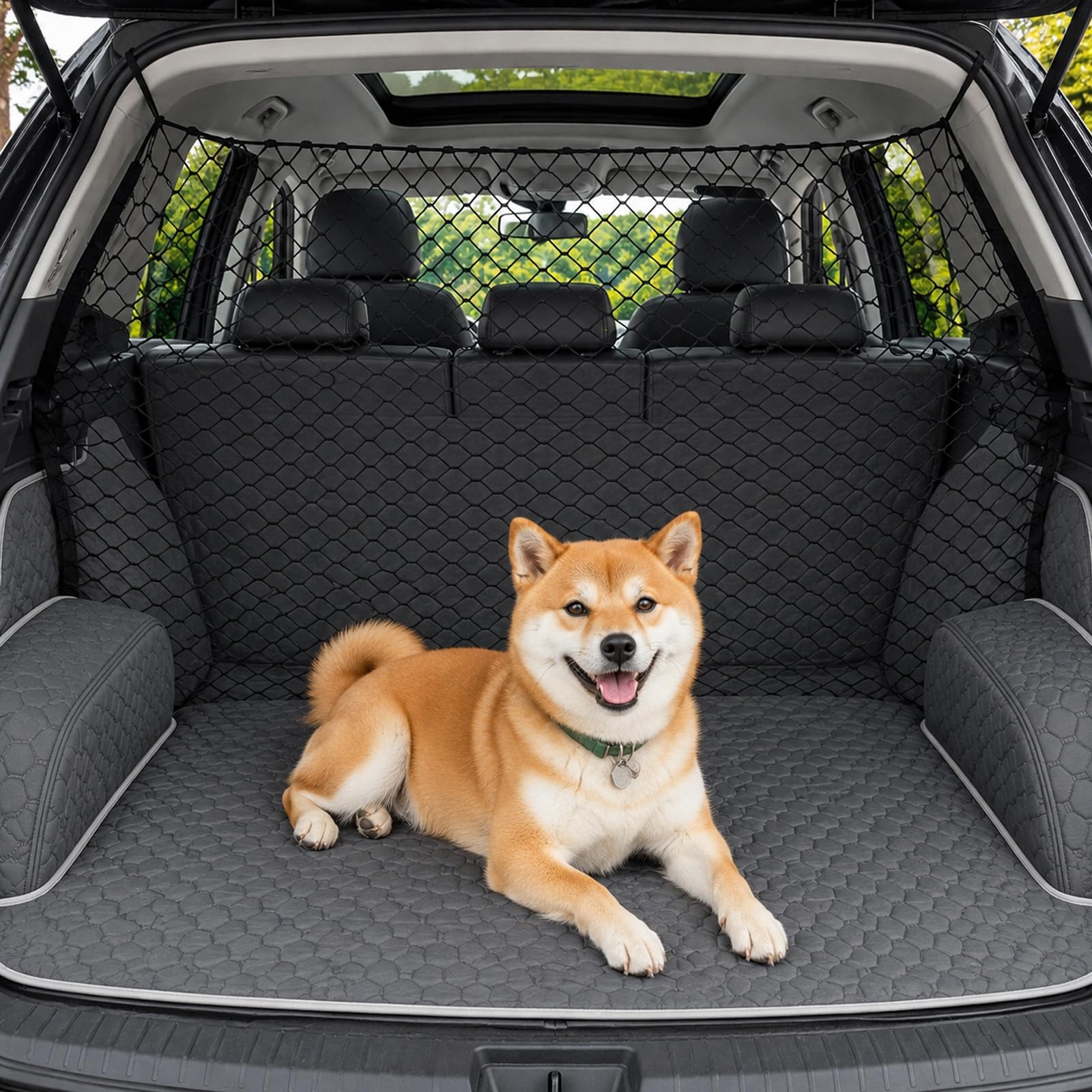 JBLJDWD 2Pcs Dog Guard for Car Boot, Dog Guards for Cars, Adjustable Pet Barrier with Universal Fit, Two-Piece Set for Vehicle Organisation