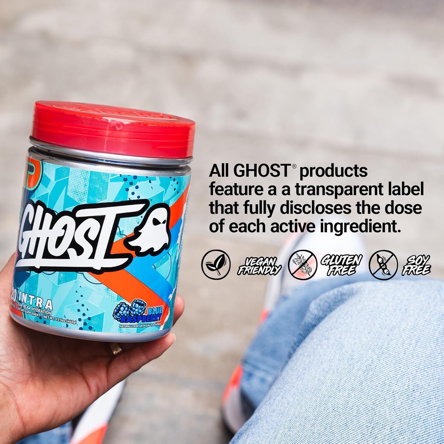 GHOST Intra Workout Powder, Blue Raspberry - BCAAs, & EAAs, Nootropics & Hydration - Essential & Branch Chain Amino Acids, Supports Muscle Recovery & Focus - Pre, Intra & Post Workout Powders - Image 4