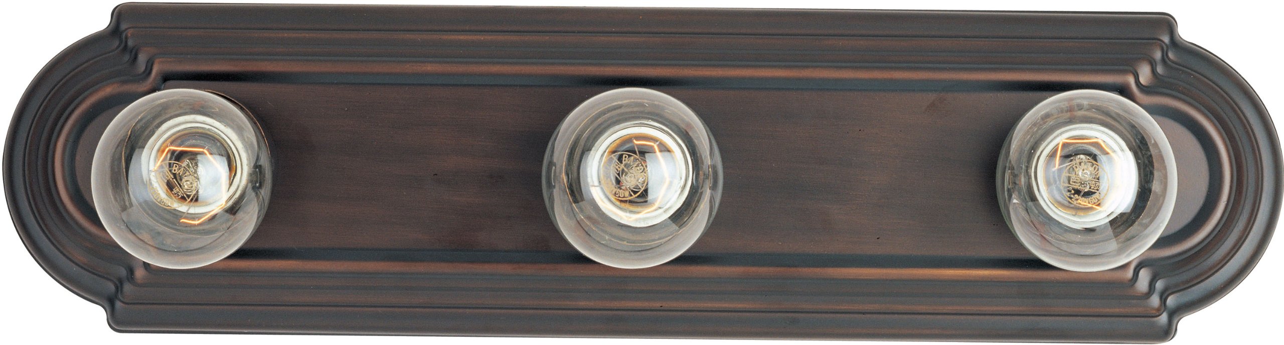 Maxim 7123OI Essentials Frosted Glass Racetrack Bath Vanity Wall Mount, 3-Light 180 Total Watts, 5