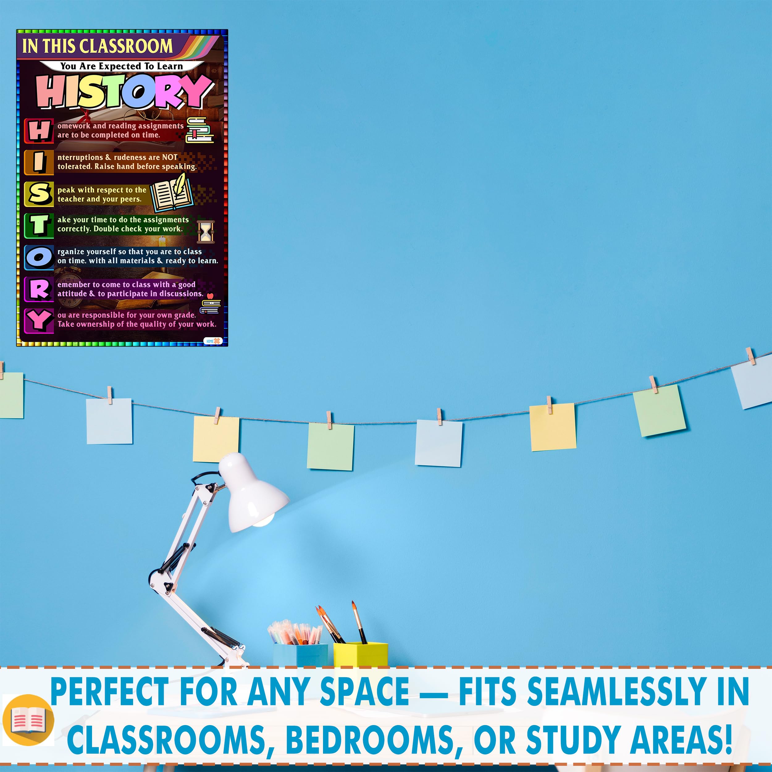 Classroom History Rules Poster - Educational Decor, Ideal for High School, Middle School, Teachers Gift, 16x24 - Image 4