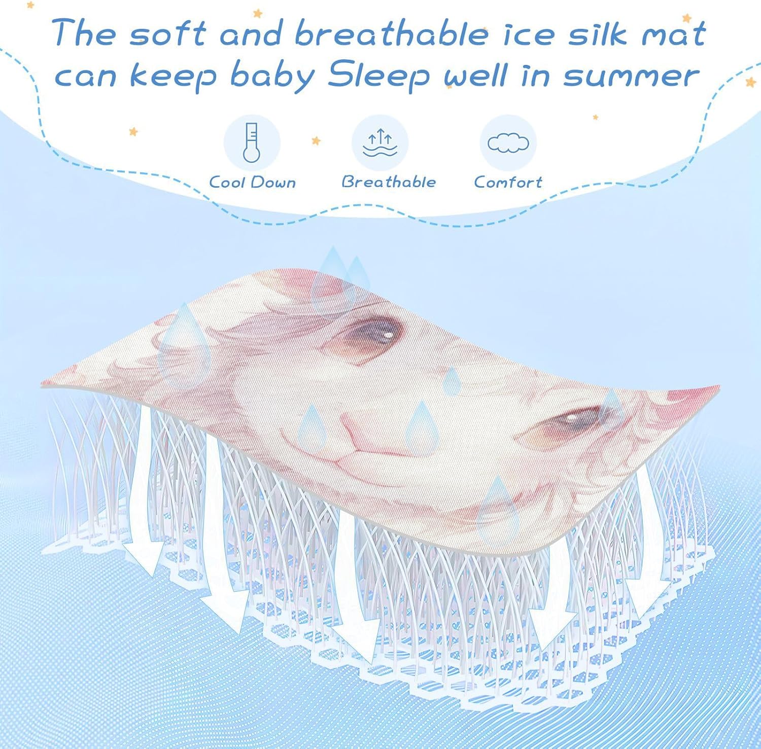 Peach Watercolor Goat Cooling Baby Crib Mattress Protector 28" x 52" Absorbent Pads Washable Waterproof for Baby&Toddler