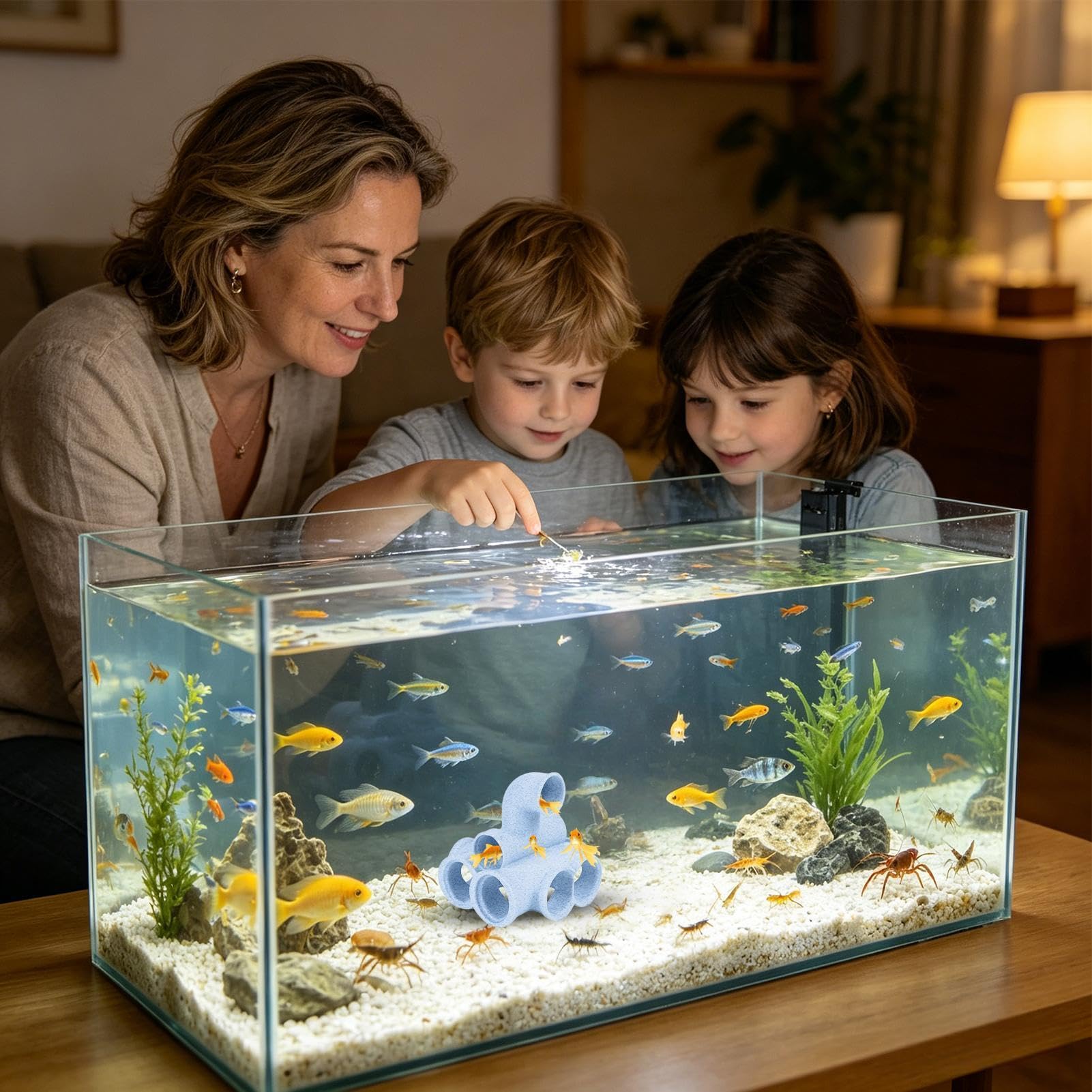 Generico Grotta per Pesci da Vasca Decorazione Porosa per Vasca e Acquario | Decorazione 'Habitat del Betta Per Principianti Acquariofili Pescatori Casa Ufficio Ristorante Hotel Negozi Sale Riunioni