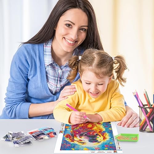 Miniatura 6 de RICUVED Kits de arte de diamantes para adultos, kits de arte de diamantes para perros, arte de diamantes 5D, arte de diamantes de animal 5D, arte y