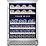 Phiestina 46 Bottle Wine Cooler 24 Inch Dual Zone Built-in or Freestanding Wine Refrigerator with Compressor Cooling System