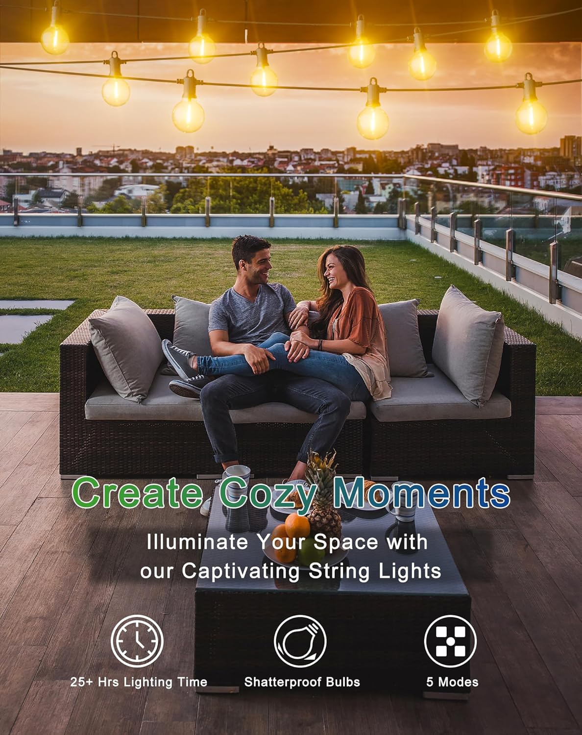 Illuminate Your Outdoors: Review of 100FT Solar String Lights with Shatterproof Bulbs