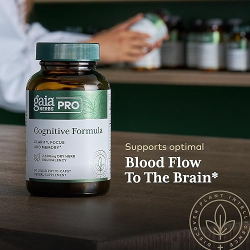 Miniatura 5 de Gaia Herbs Fórmula Pro Cognitive - Suplemento para estimular el cerebro y flujo sanguíneo - Proporciona apoyo antioxidante - con romero, menta y
