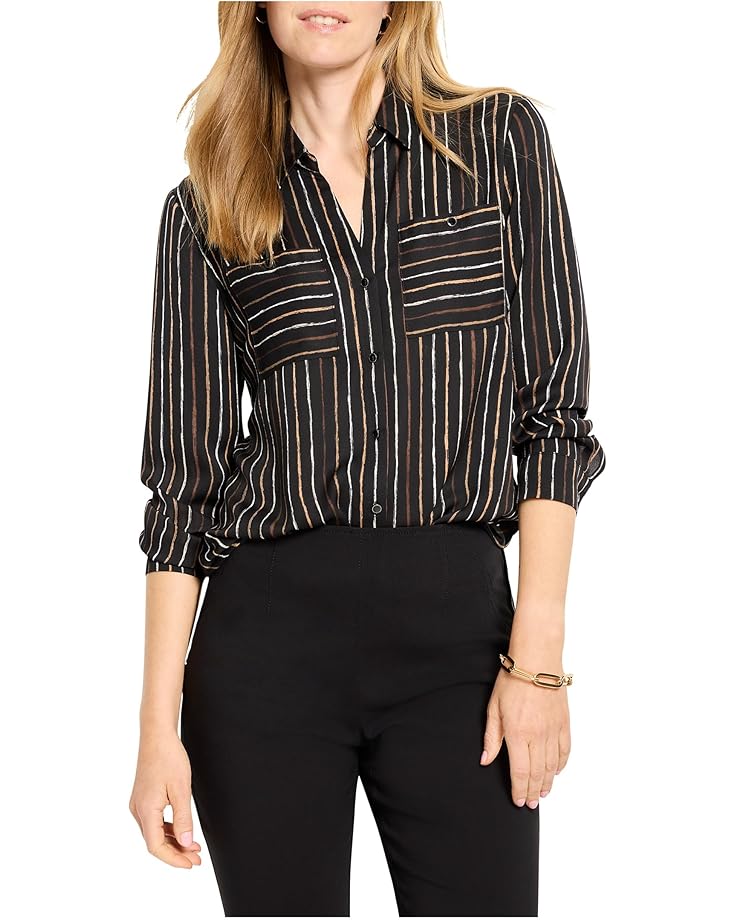 NIC+ZOE Mini Painted Stripe Shirt - Main View