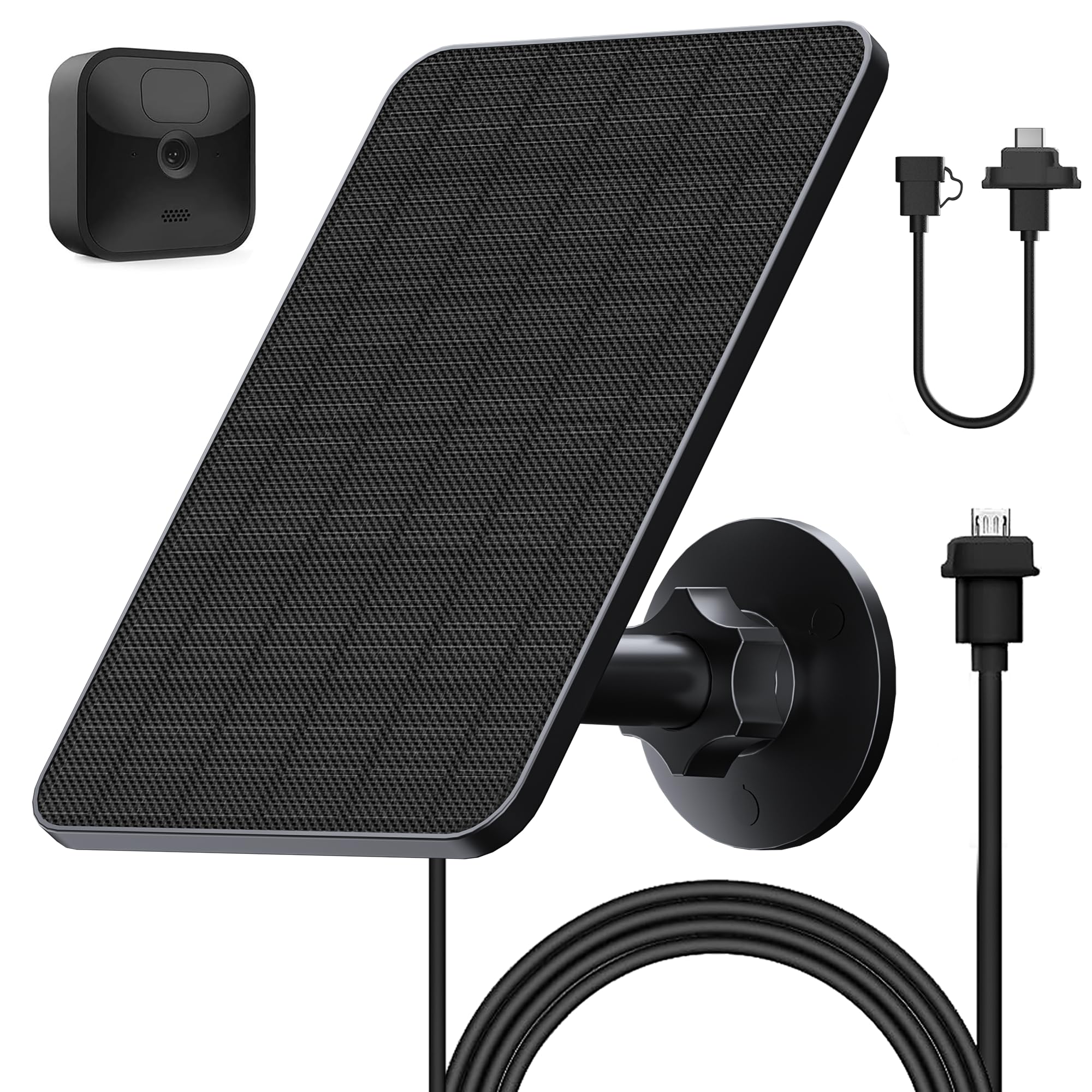 Solar Panel for Blink Outdoor Camera,4W Blink Camera Solar Panel Compatible with Blink Outdoor,Blink XT/XT2 Camera&SimpliSafe Camera(Not Included),IP65 Blink Outdoor(3rd Gen) with Rubber Plug(1 Pack)