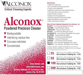 Alconox 1101 Powdered Precision Cleaner, 100 lbs Drum
