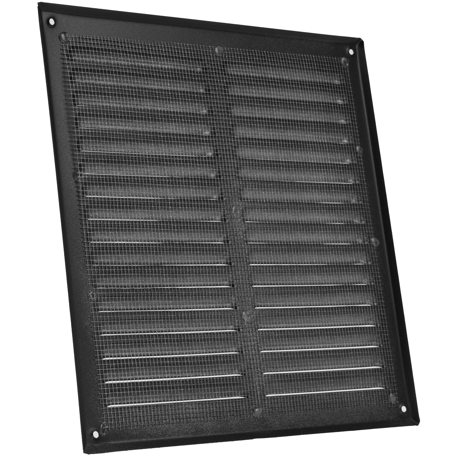 Vent Systems 295 x 295 mm / 11.61" x 11.61" Inch Black Metal Soffit Air Vent Cover - Image 2