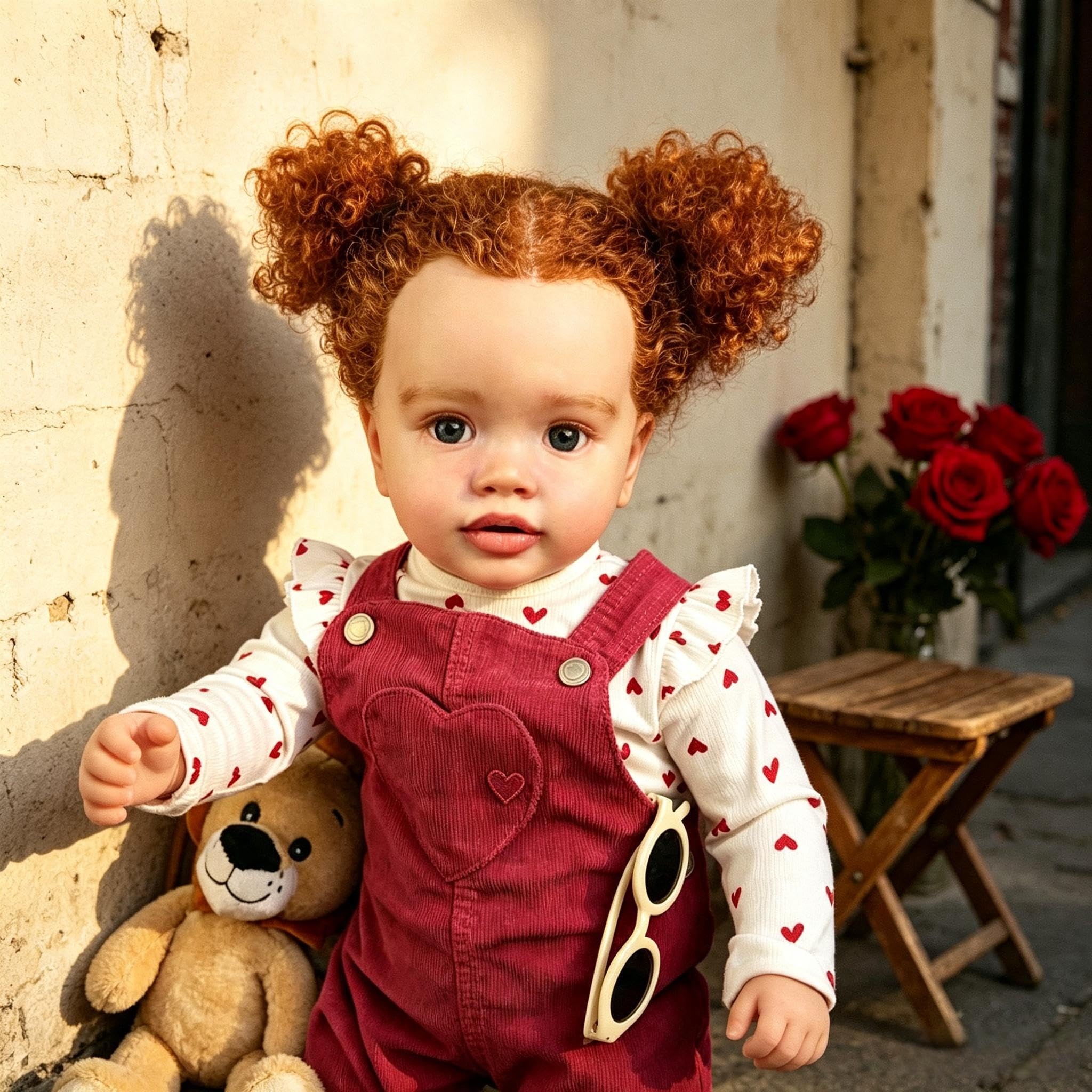 RXDOLL Realistyczne lalki Reborn Baby Dolls Czarna Dziewczyna 66 cm Afroamerykanin Realistyczne Ważone Reborn Maluch Lalki Miękka Tkanina Winylowa Body Prawdziwa Lalka Baby Doll z zakorzenionymi