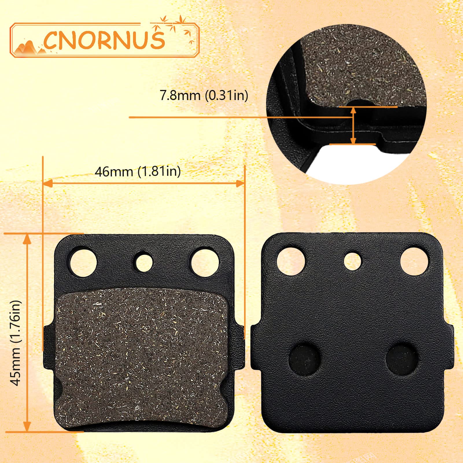 3 Paires de Plaquettes de Frein Avant et Arrière pour YAMAHA YFM 350 R YFM350 R 2004-2013 YFM 660 R YFM660 R Raptor 2001-2004 pour HONDA TRX 400 EXX/EXY/EX1/EX8 1999-2008