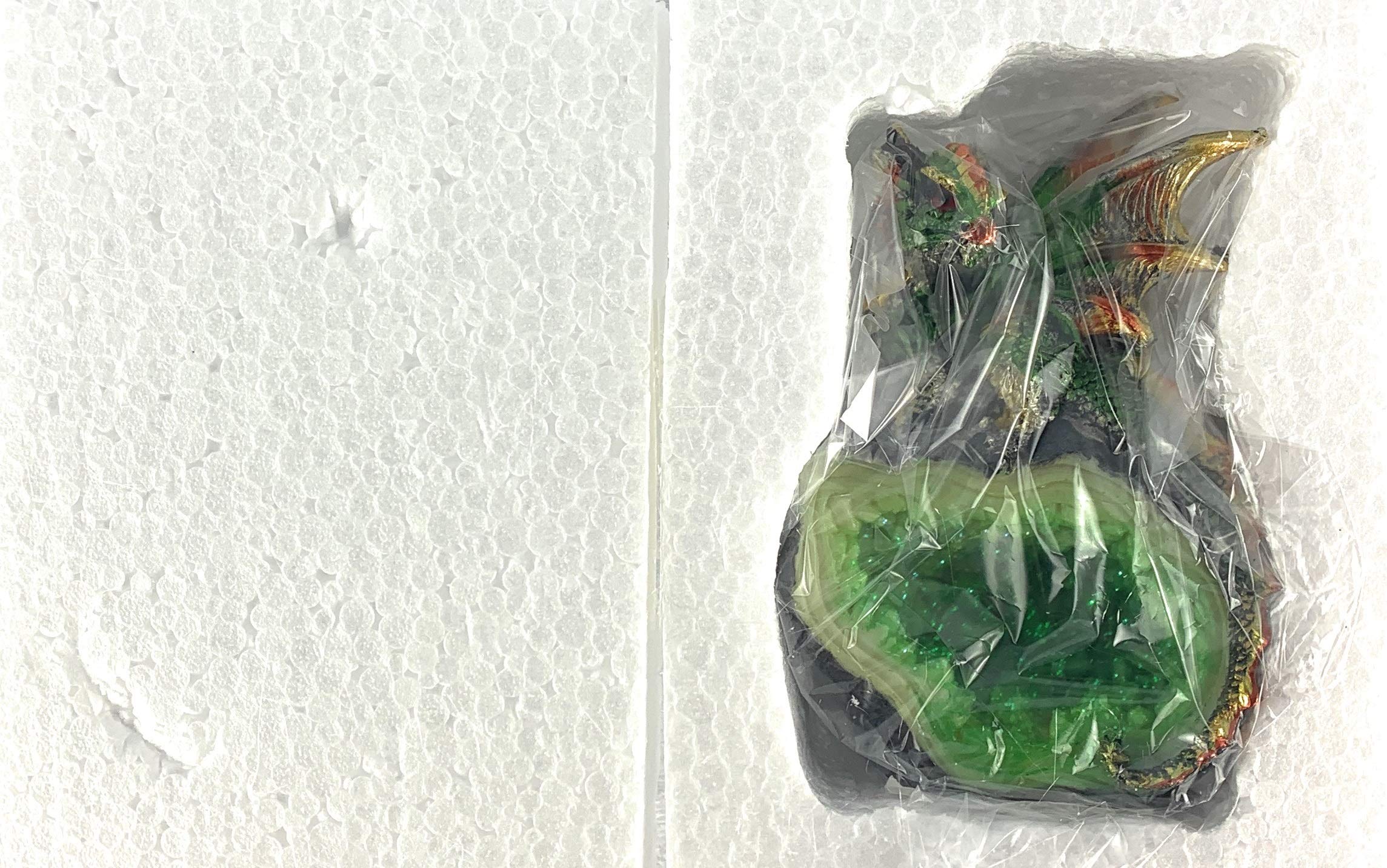 Ain't It Nice Drachenstatue, Felsen, Kunstgeode, Höhle, funkelnd, mittelalterlich, Sammlerstück, Fantasy-Drachenfigur, Grün, 7,6 x 3,8 x 10,2 cm (L x B x H)