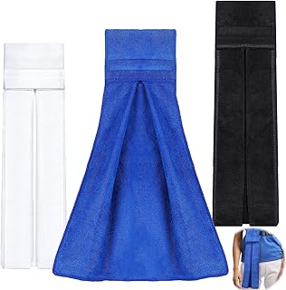 Oudain 3 Pcs Football Towel Quarterback Football Field Towel Closed Football Accessories Microfiber Sports Towels with Hook and Loop Straps for Football, Golf, Gym