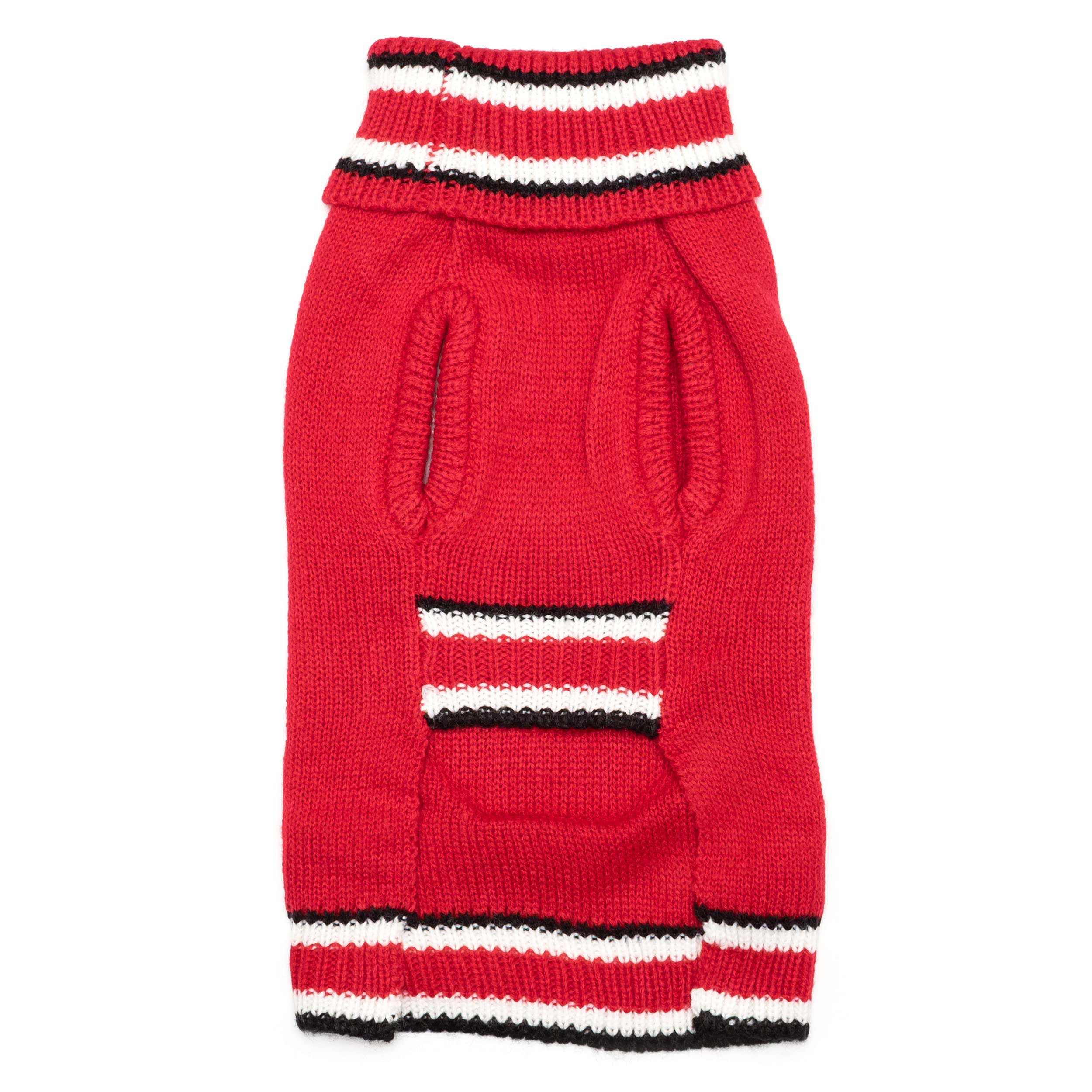 The License House Ohio State Buckeyes Dog Block O Pullover Turtleneck, Warm Pullover Fleece Dog Sweater, Winter Dog Clothes - Small, Red