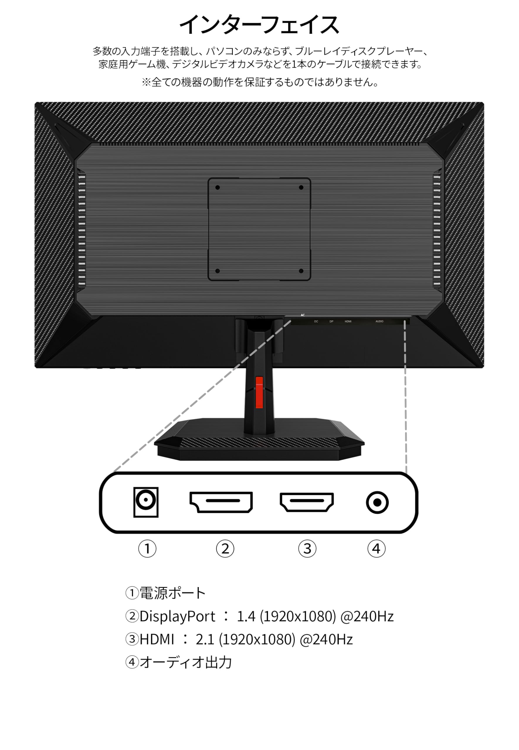 Amazon.co.jp: JAPANNEXT 24.5インチ IPSパネル搭載 240Hz/1ms(GTG:OD