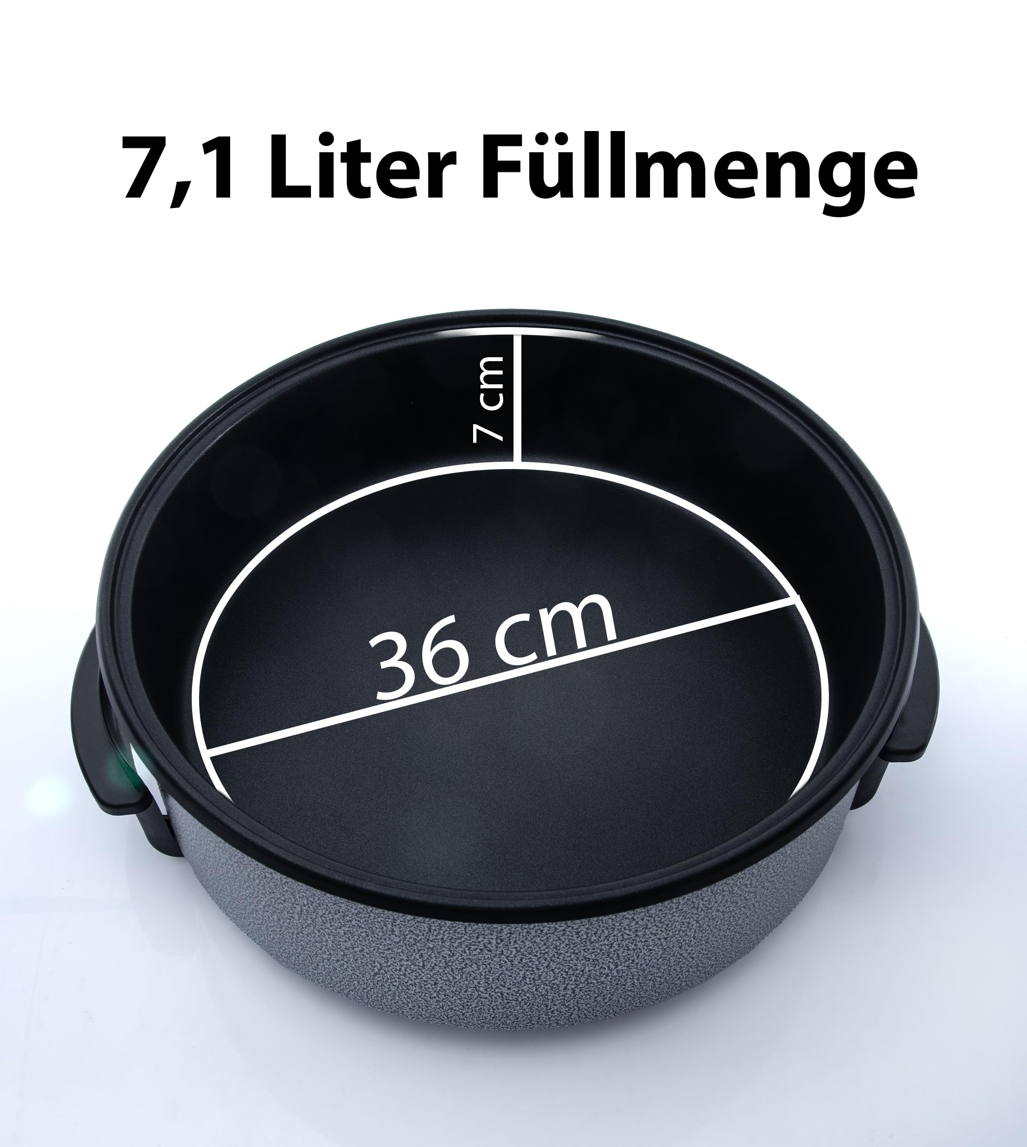 Partypfanne elektrische Multipfanne mit Antihaftbeschichtung Thermostat 36 x 7cm