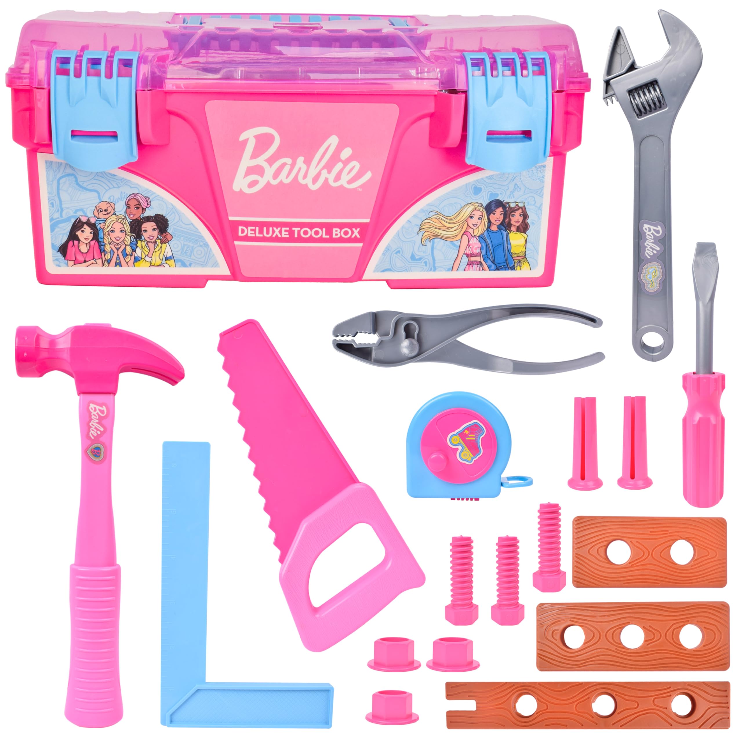 Amazon.com: Barbie Tool Box Playset – 18 Piece Deluxe Tool Set