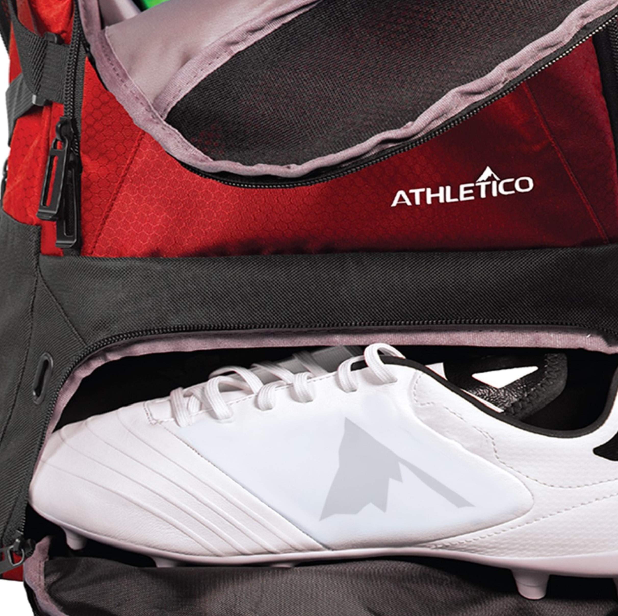 Athletico National Zaino per calcio, basket e pallavolo, con scomparti separati per pallone e scarpette da calcio