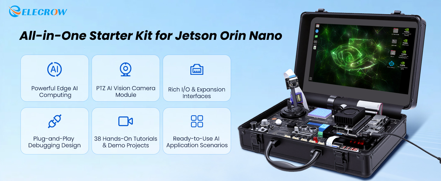 Amazon.com: ELECROW AI Starter Kit for Jetson Orin Nano, 30