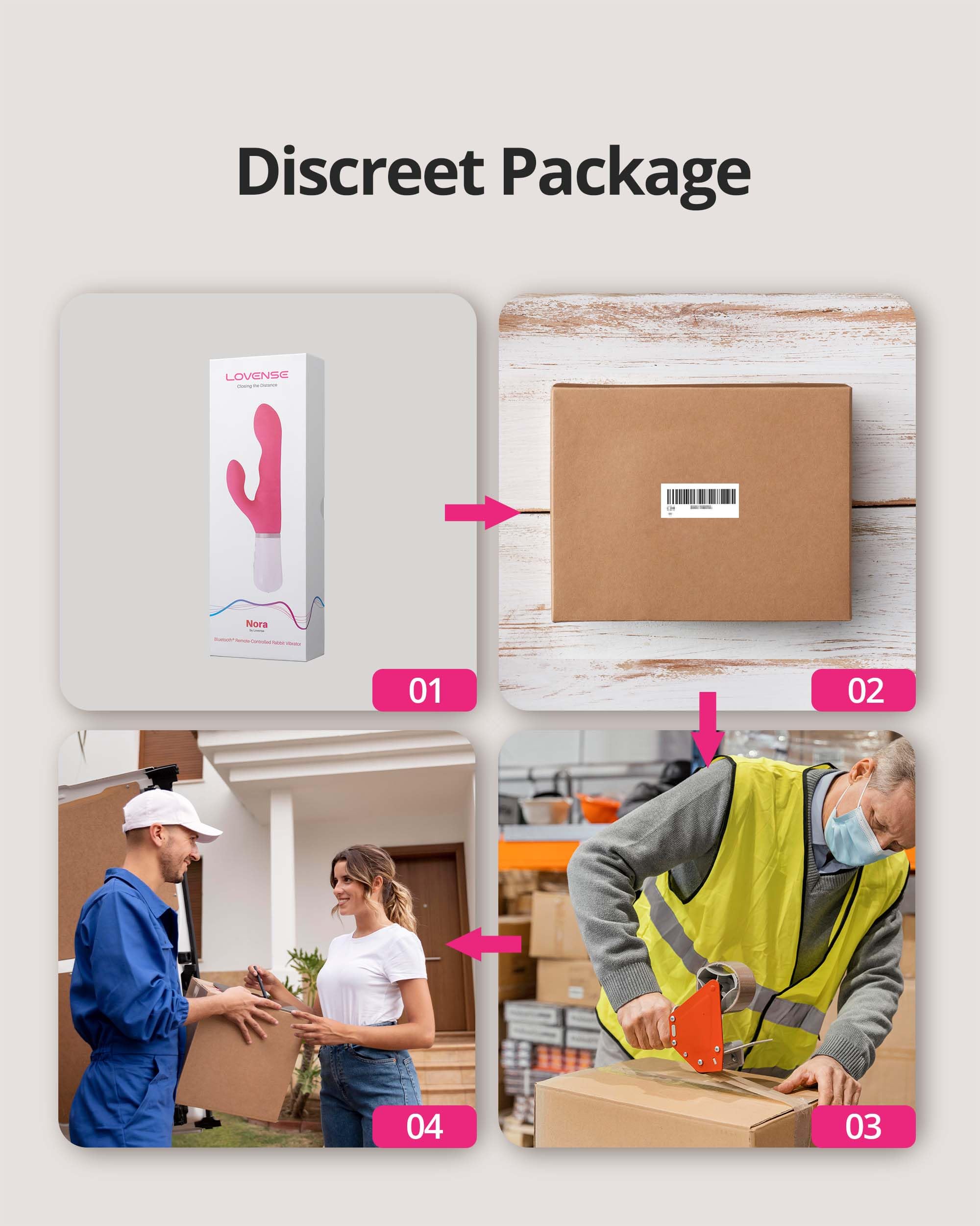 LOVENSE Nora Rabbit Vibrator with APP Control, Pink Vibrator Rabbit with Dual Motor, Clitoral Stimulator Dildo Massager, Sex Toys for Women with Smartphone Wireless