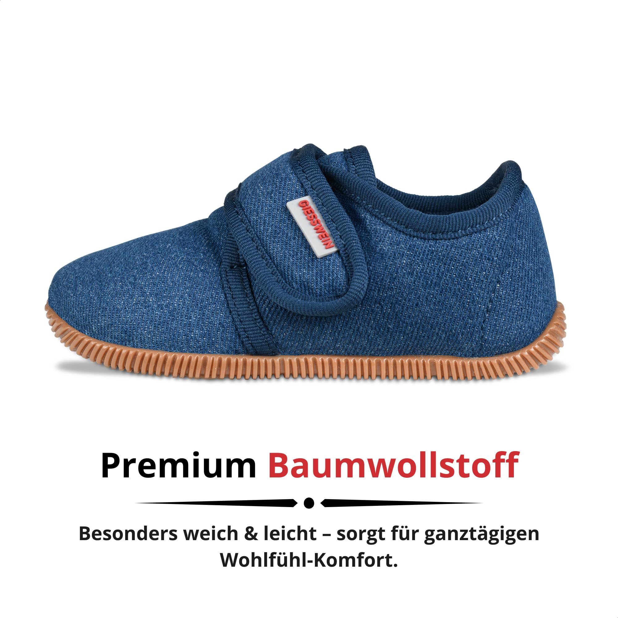 Giesswein Kinder Hausschuhe Senscheid - Slim-Fit Pantoffel, Kindergarten Schlappen, Rutschfeste Krabbel Schuhe