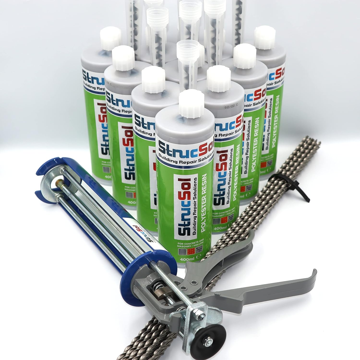 Strucsol Crack Stitch Repair Kit [Heavy Duty] (Medium) x10 bar, x5