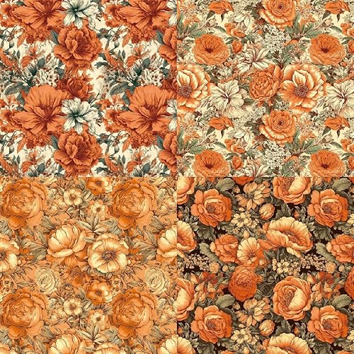 Miniatura 4 de Papel de cartulina floral, bloc de papel para álbum de recortes de 6 x 6 pulgadas, 24 hojas de papel de patrón de flores de una sola cara, papel