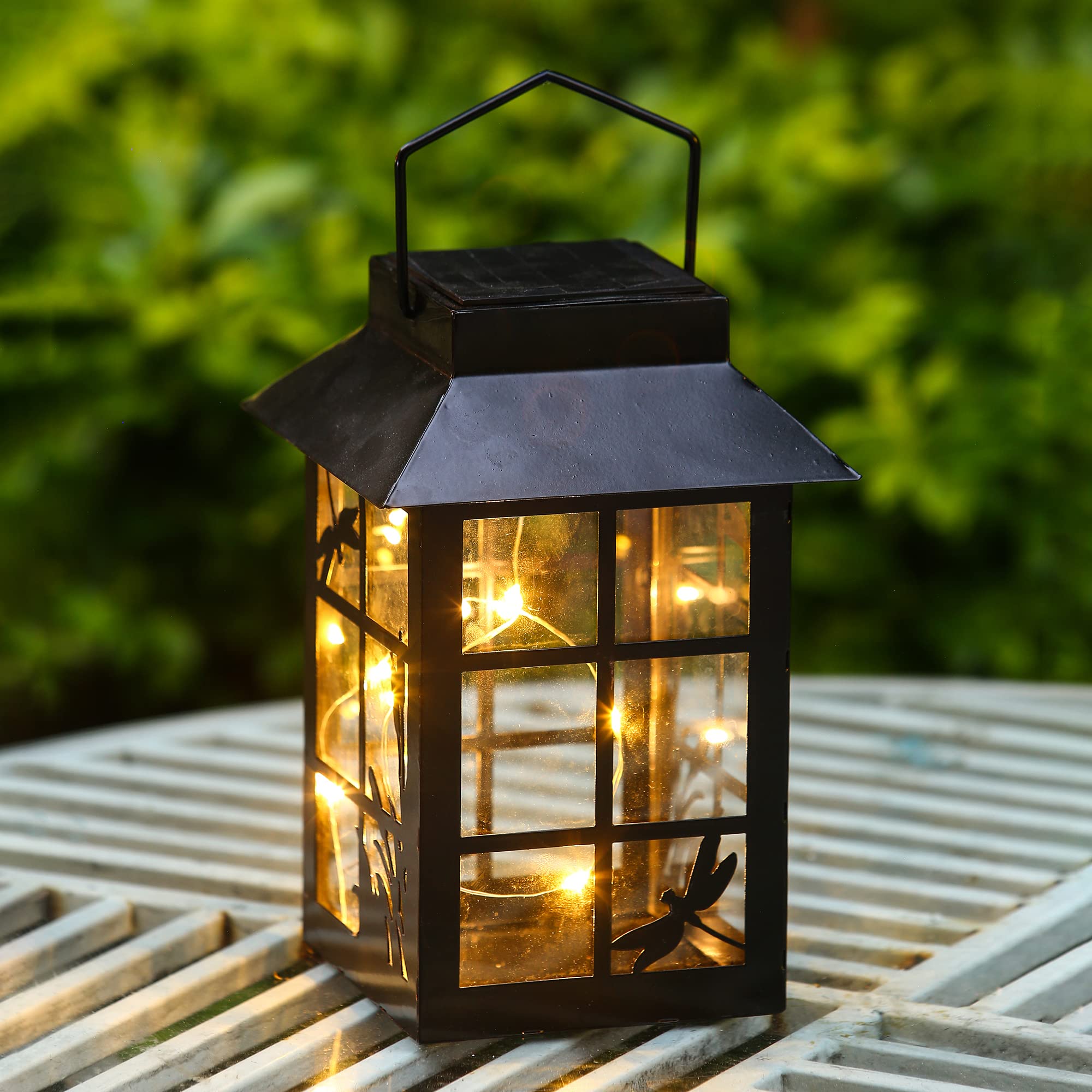 LuxenHome Starry Night Solar Light Lantern