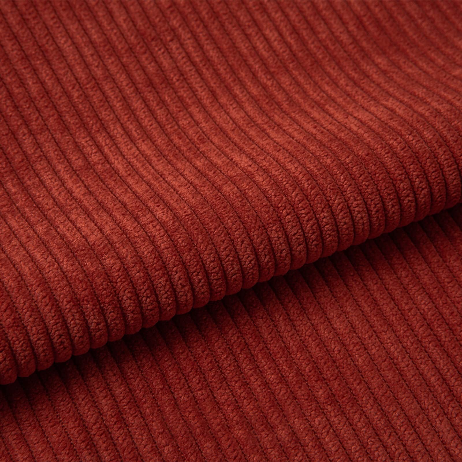 155cm Wide DIY Corduroy Material Fabric, Upholstery Sewing Craft Material Fabric, 22 Solid Colors, Polyester Washable, for Coat Shirt Dress Pants Costume Sofa Throw Pillow Covers (Color : 11 Red, Si