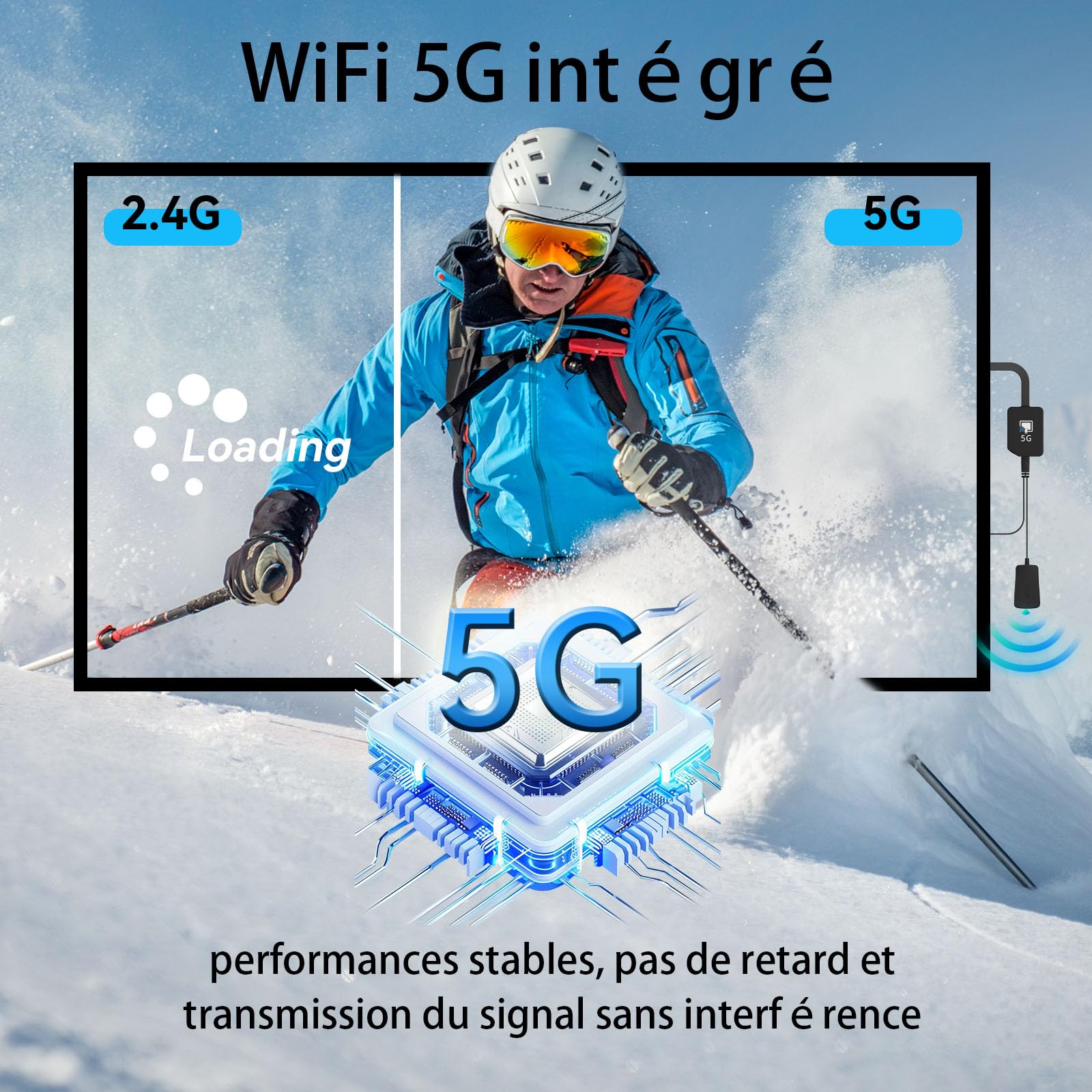4K Miracast hdmi dongle,5G Wireless HDMI Display Dongle，Dongle HDMI sans Fil Adaptateur Compatibles i-Phone/i-Pad/Android/i-OS Supporte Miracast,DLNA, Airplay