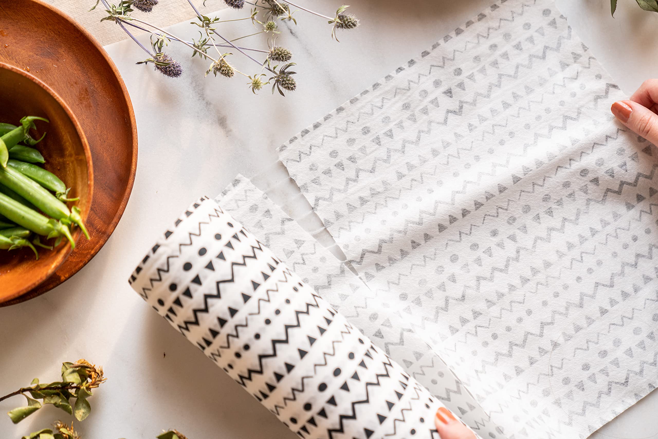 Essuie-Mains En Papier Réutilisables En Bambou - Rouleau De Serviettes De Cuisine Absorbantes Et Lavables