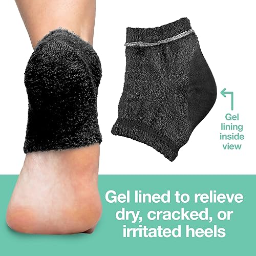 Miniatura 2 de ZenToes Calcetines hidratantes para dormir mullidos con vitamina E, aceite de oliva y aceite de semilla de jojoba para suavizar e hidratar los