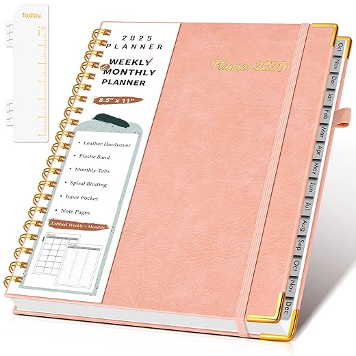 2025 Monthly and Weekly Planner for Organization