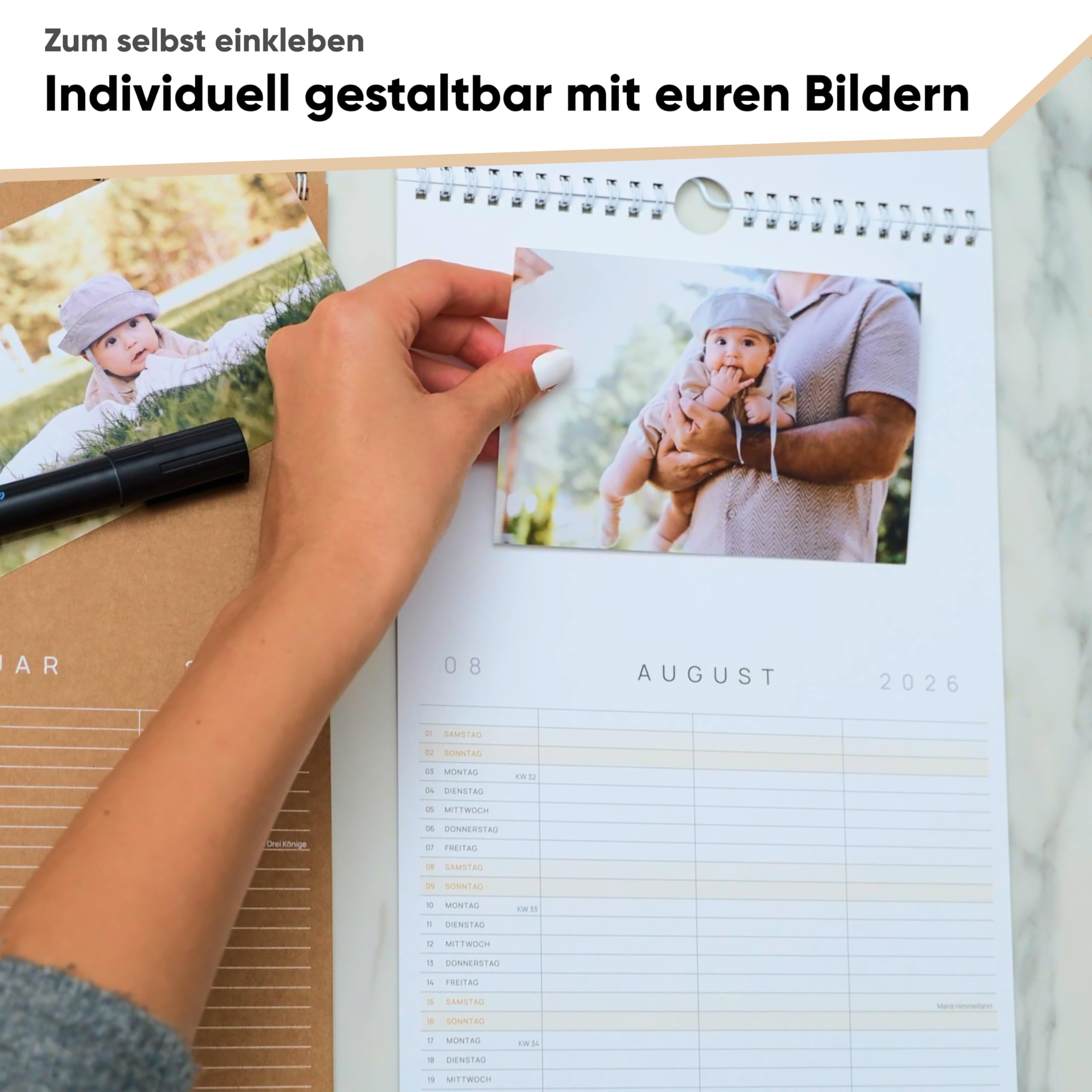 Gepersonaliseerde fotokalender 2026 66% korting