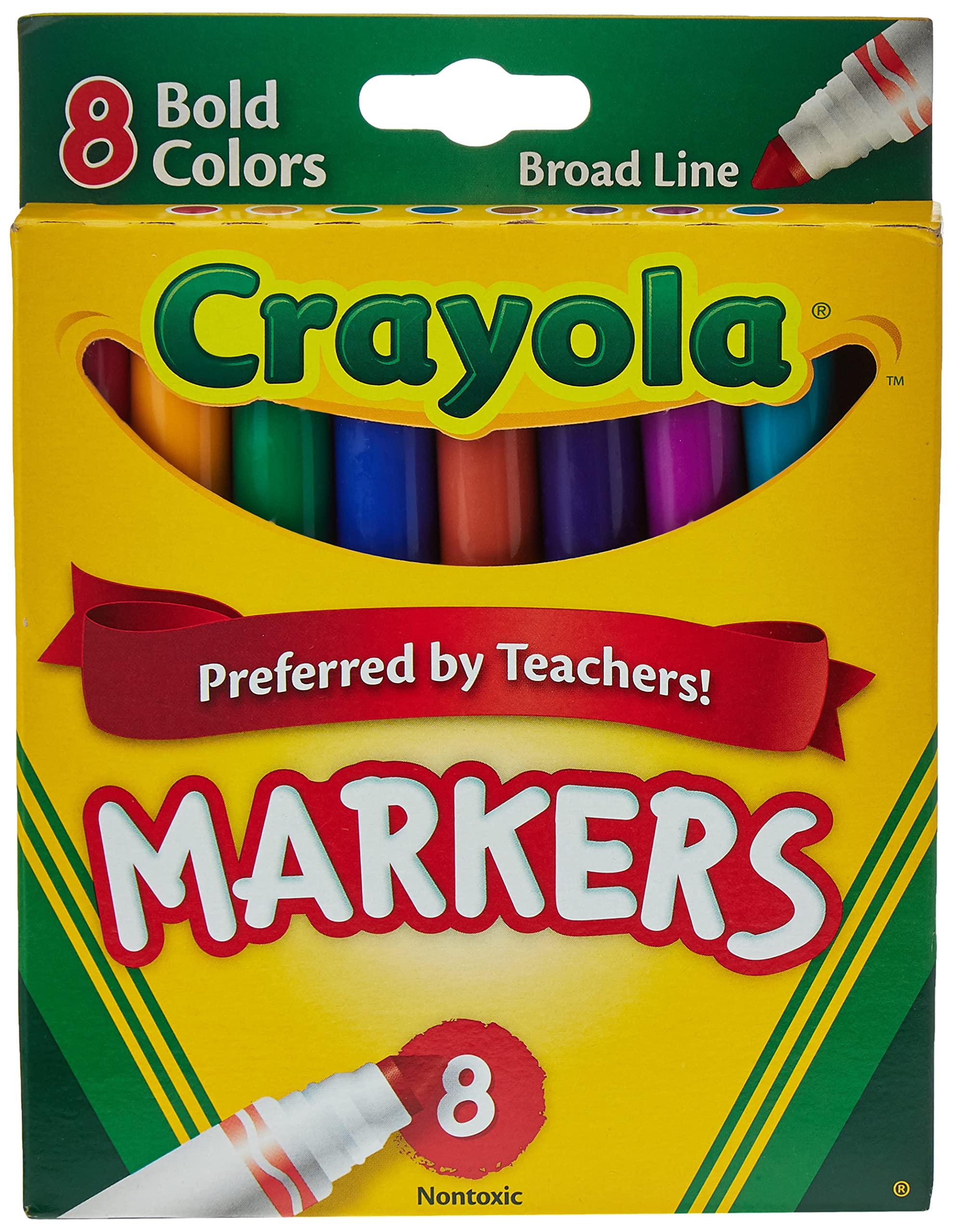 Crayola8 Ct. Bold, Broad Line Markers, Multicolor, Cyo587732, 1-Pack