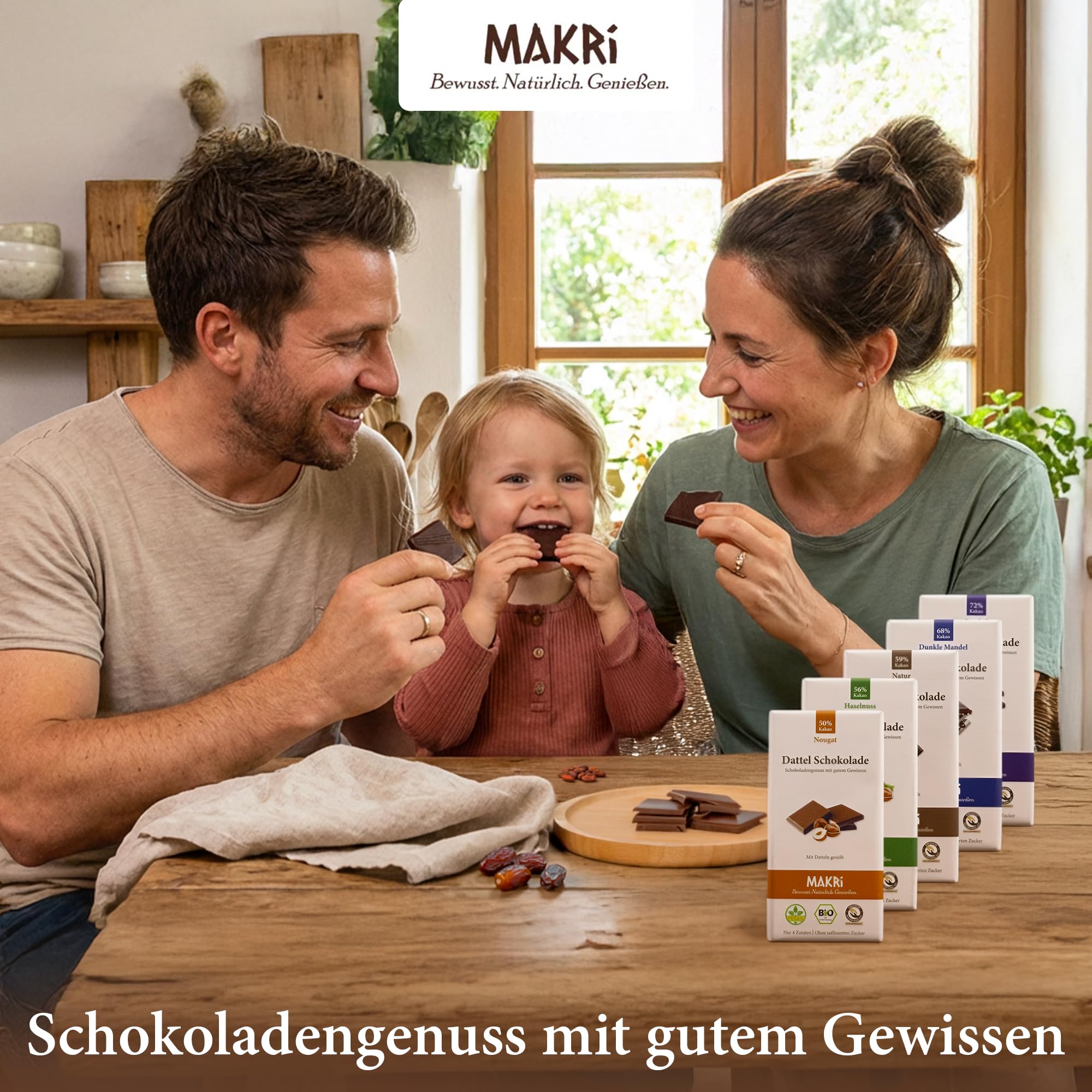 MAKRi® BIO Dattel Schokolade Probierpaket (5 Sorten) | Mit Datteln Gesüßt | Dattelschokolade Ohne Raffinierten Zucker | Vegane & Dattelsüsse Bio, Fair Gehandelt (10)