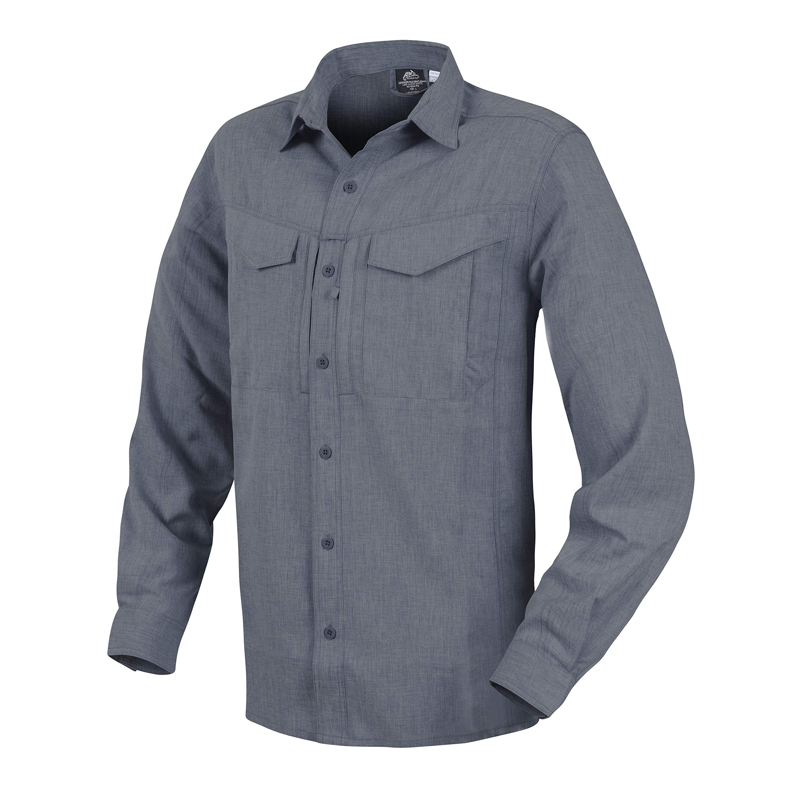 Helikon-Tex Men's Defender Mk2 Gentleman Shirt Long Sleeve Melange Blue Size XL