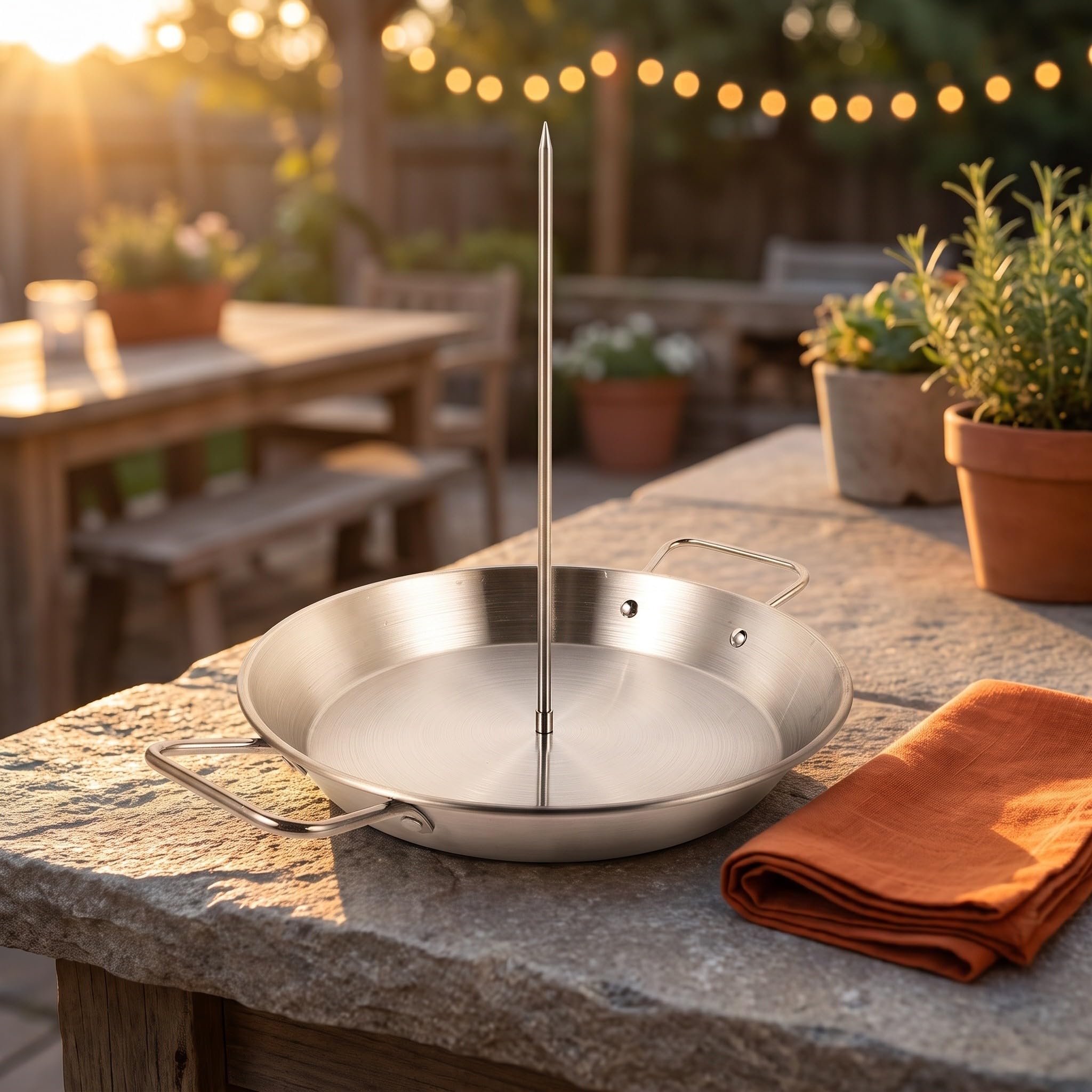 OUNONA 1 zestaw pionowych stojaków na rożen ze stali nierdzewnej, zdejmowane pionowe kolce do szpikulców, podwójny uchwyt do patelni BBQ do tacos, wędzarki kurczaka, piekarnika i potraw