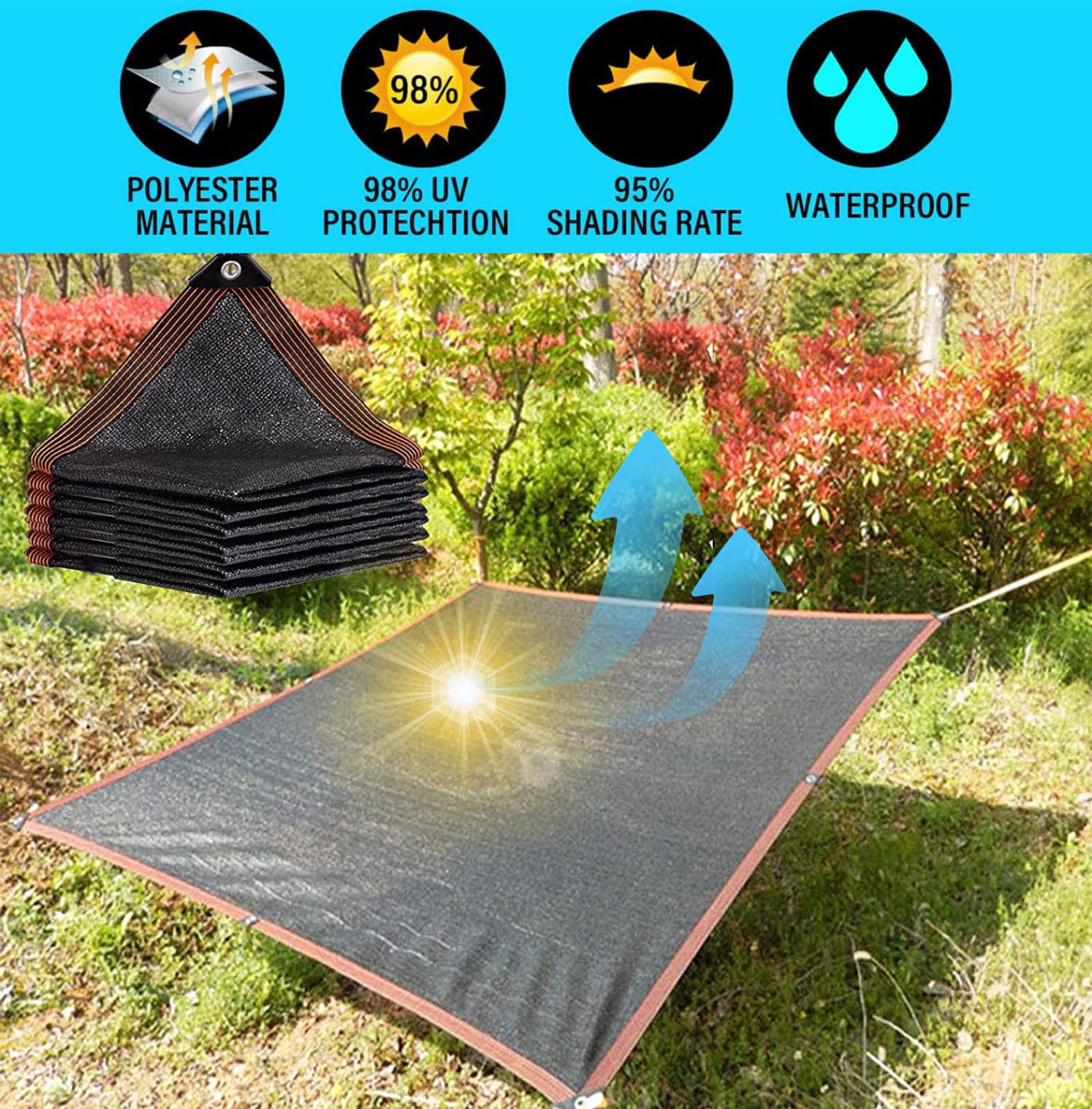 Filet D Ombrage Renforcé Toile D'ombrage 5x4 Voile Ombrage