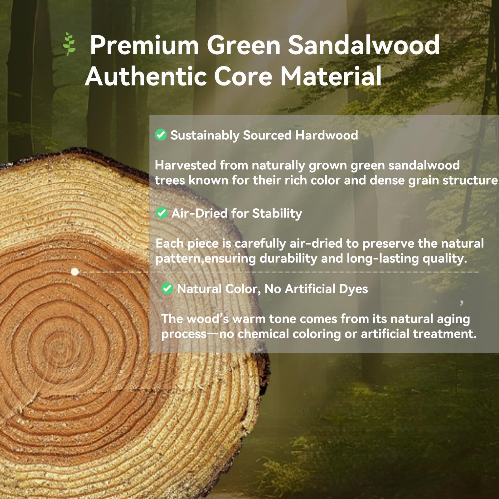 Pettine Gua Sha in legno di sandalo verde naturale, strumento per massaggio viso, cuoio capelluto e corpo, strumento per massaggio manuale multipunto e punto di pressione, regalo per rilassamento e