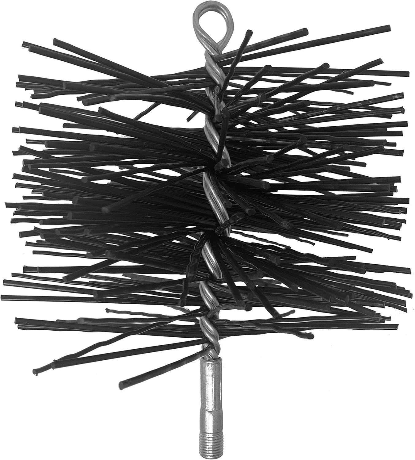 Chromex 8Inch Chimney Sweeping Brush Durable Poly Bristles, Standard 1/4" NPT